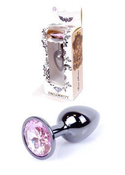 Анальна пробка Boss Series - Jewellery Dark Silver PLUG Rose S, BS6400027 BS6400027 фото