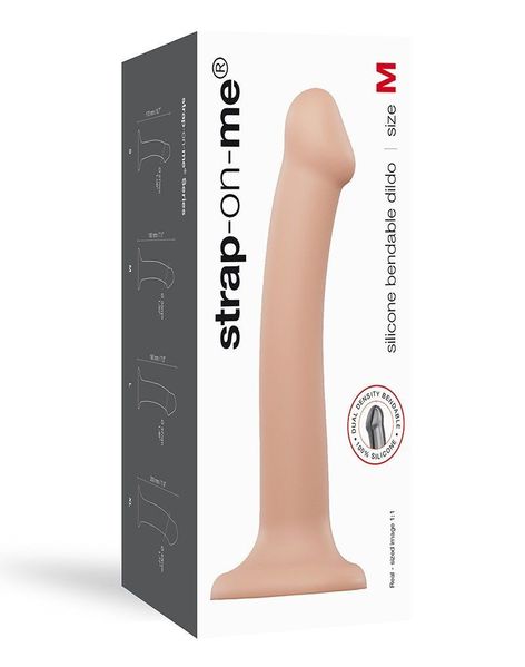 Насадка для страпона Strap-On-Me Dual Density Dildo Flesh M SO2354 фото