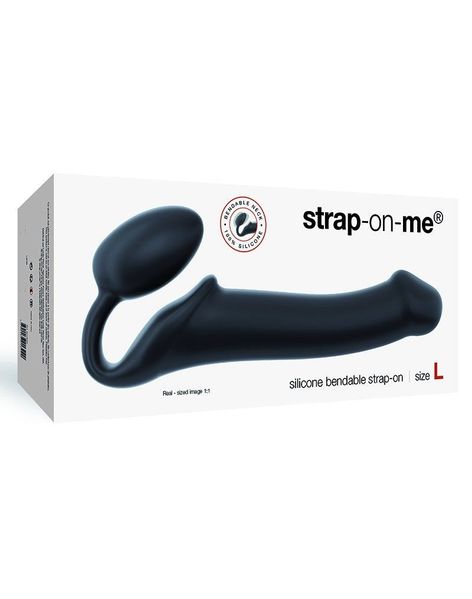 Безремінний страпон Strap-On-Me Black XL SO2713 фото