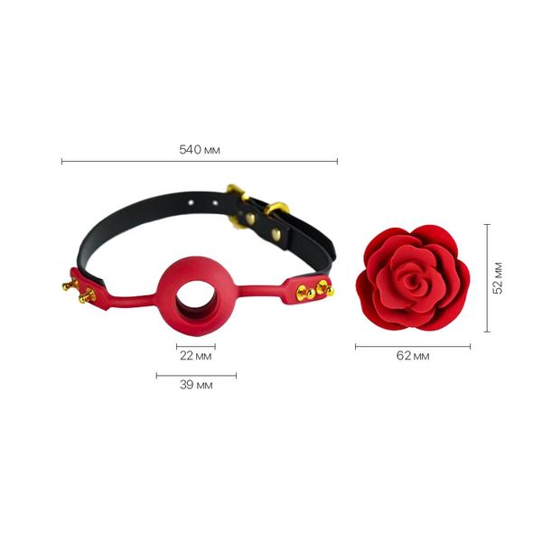 Розкішний кляп у вигляді троянди Zalo - Rose Ball Gag SO6690 фото