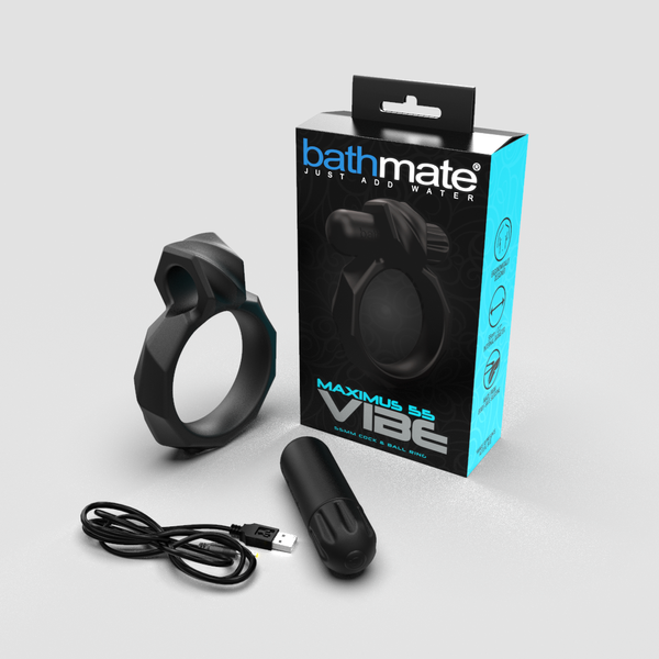 Ерекційне кільце з віброкулею Bathmate Maximus VIBE 55mm SO7501 фото