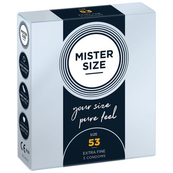 Презервативи Mister Size - pure feel - 53 (3 condoms) SO8034 фото