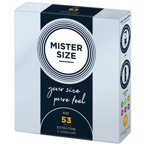 Презервативи Mister Size - pure feel - 53 (3 condoms) SO8034 фото