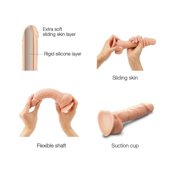 Реалістичний фалоімітатор Strap-On-Me Sliding Skin Realistic Dildo Vanille - S SO6251 фото