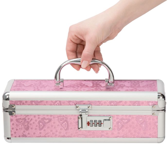 Кейс для зберігання секс-іграшок BMS Factory - The Toy Chest Lokable Vibrator Case Pink SO5563 фото