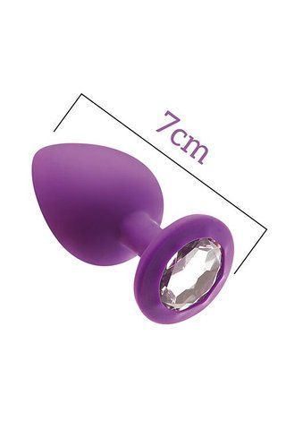 Анальна пробка з кристалом MAI Attraction Toys №47 Purple SO4625 фото