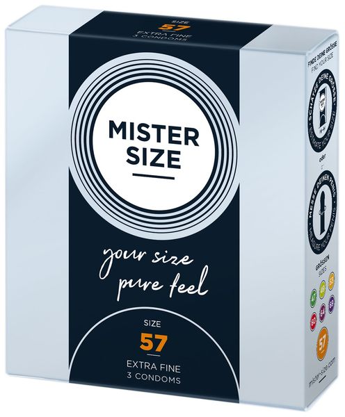 Презервативи Mister Size - pure feel - 57 (3 condoms), товщина 0,05 мм SO8035 фото