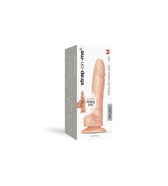 Реалістичний фалоімітатор Strap-On-Me Sliding Skin Realistic Dildo Vanille - M SO6253 фото