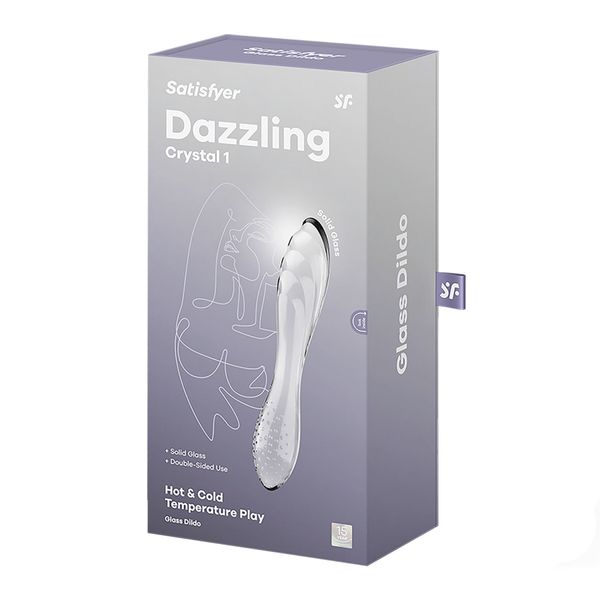 Двосторонній скляний дилдо Satisfyer Dazzling Crystal 1 Transparent SO8785 фото