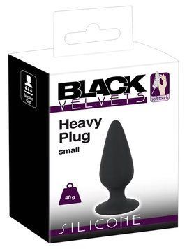 Анальна пробка - Black Velvets Heavy Plug Small 61325329910000 фото