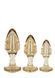 Набір анальних пробок - Ouch! Acrylic Golden Glitter Butt Plug Set 60360544162 фото 1