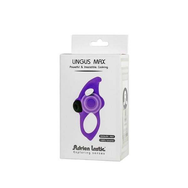 Ерекційне віброкільце Adrien Lastic Lingus MAX Violet AD30723 фото