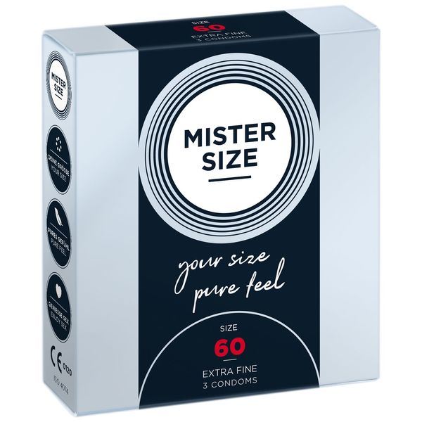 Презервативи Mister Size - pure feel - 60 (3 condoms) SO8036 фото