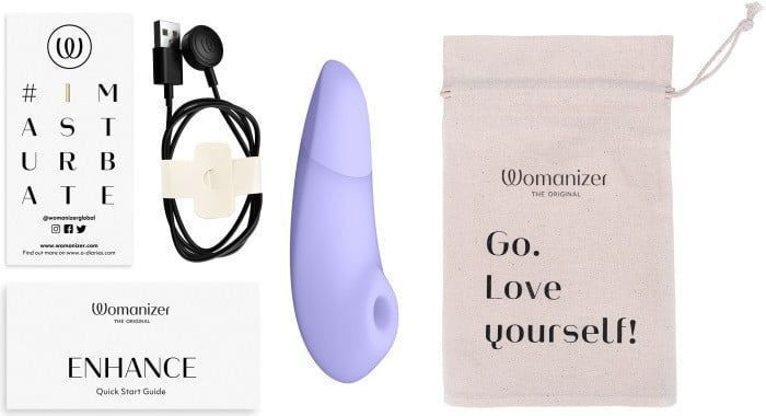 Вакуумний вібратор Womanizer Enhance (Liliac) 401118 фото
