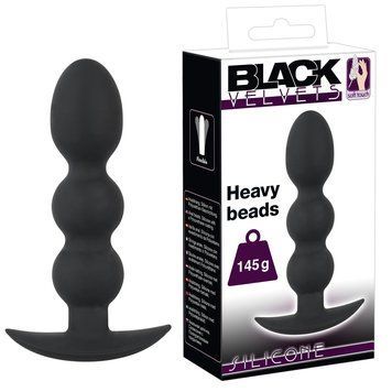 Анальна пробка - Black Velvets Heavy Beads, 145 г 61325330250000 фото