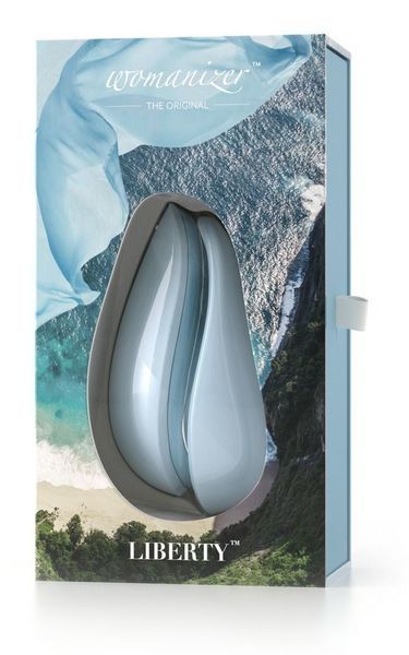 Вакуумний кліторальний стимулятор Womanizer Liberty Blue SO2829 фото