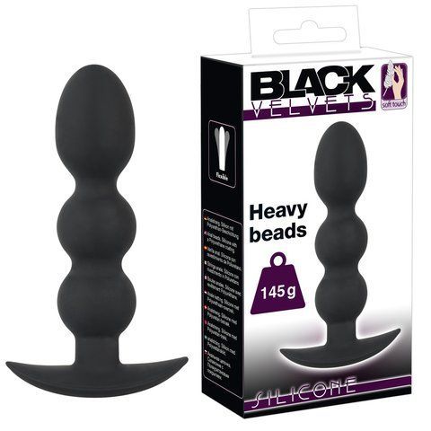 Анальна пробка - Black Velvets Heavy Beads, 145 г 61325330250000 фото