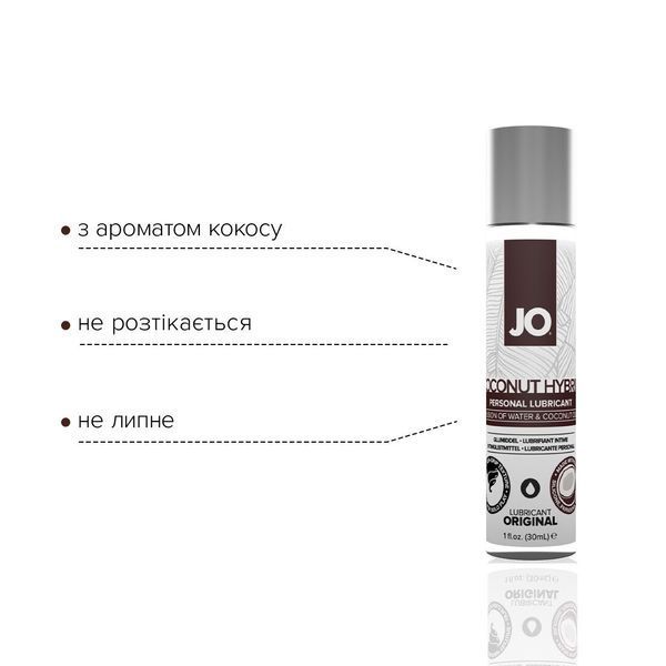 Крем-змазка з кокосовою олією System JO Coconut Hybrid ORIGINAL (30 мл) SO1484 фото