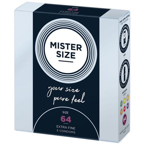 Презервативи Mister Size - pure feel - 64 (3 condoms) SO8037 фото