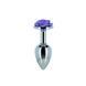 Металева анальна пробка Lux Active з трояндою - Rose Anal Plug - Purple SO5573 фото 1