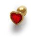 Анальна пробка - Ouch! Metal Butt Plug Small Gold/Ruby Red 60360492920 фото 3