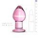 Рожева анальна пробка зі скла Gildo Pink Glass Buttplug SO4421 фото 3