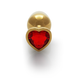 Анальна пробка - Ouch! Metal Butt Plug Small Gold/Ruby Red 60360492920 фото 4
