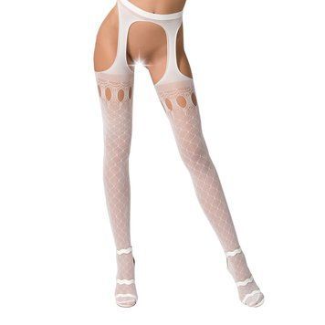 Еротичні панчохи-стокінги Passion S024 One Size, White PSS024W фото