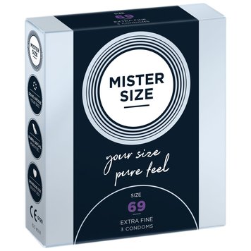 Презервативи Mister Size - pure feel - 69 (3 condoms) SO8038 фото