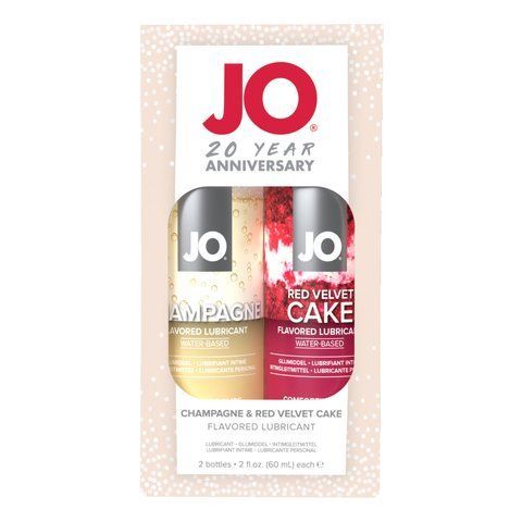 Набір смакових змазок System JO Champagne & Red Velvet Cake (2&times;60 мл), Limited Edition SO7117 фото