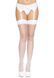 Панчохи-сітка для кріплення на пояс Leg Avenue Nylon Fishnet Thigh Highs White, one size SO7965 фото 3