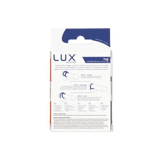 Подвійне ерекційне кільце LUX Active &ndash; Tug &ndash; Versatile Silicone Cock Ring SO5574 фото