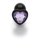Анальна пробка - Ouch! Metal Butt Plug Small Gunmetal/Amethyst Purple 60360493347 фото 4