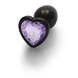 Анальна пробка - Ouch! Metal Butt Plug Small Gunmetal/Amethyst Purple 60360493347 фото 3