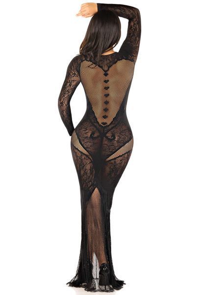 Сукня Leg Avenue Lace and Net Bodycon Gown One Size SX1737 фото