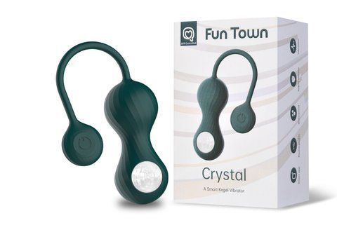 Вагінальні смарт-кульки з вібрацією Fun Town Crystal SO5744 фото