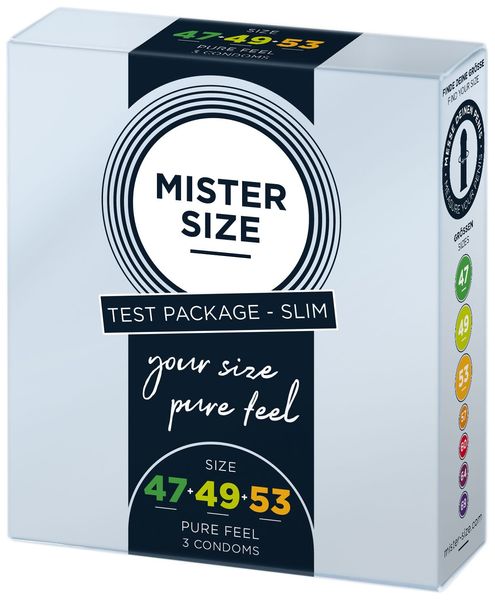 Набір презервативів Mister Size - pure feel - 47–49–53 (3 condoms) SO8039 фото