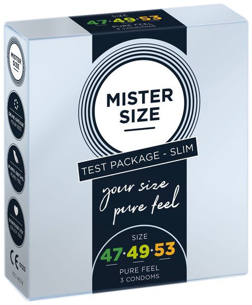 Набір презервативів Mister Size - pure feel - 47–49–53 (3 condoms) SO8039 фото