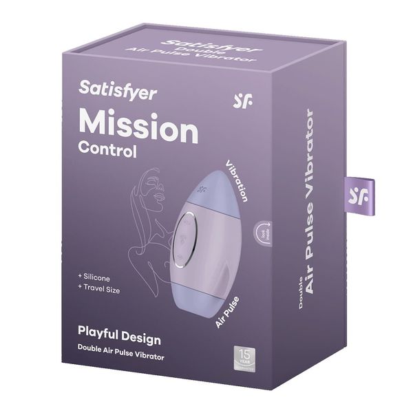 Вакуумний стимулятор з вібрацією Satisfyer Mission Control Violet, 2 SO8970 фото