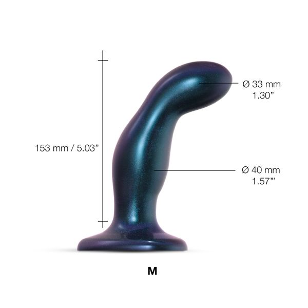 Дилдо Strap-On-Me DILDO PLUG SNAKY METALLIC BLUE SO6825 фото