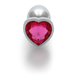 Анальна пробка - Ouch! Metal Butt Plug Small Silver/Rubellite Pink 60360533654 фото 4