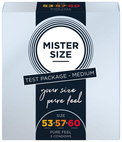 Набір презервативів Mister Size - pure feel - 53–57–60 (3 condoms) SO8040 фото