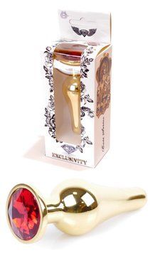 Анальний пробка Boss Series - Jewellery Gold BUTT PLUG Red, BS6400064 BS6400064 фото