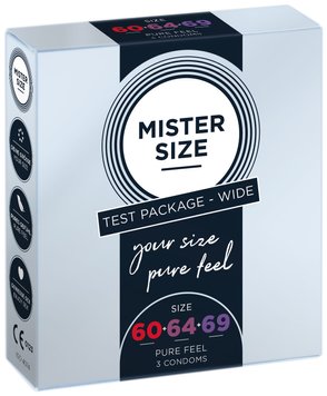 Набір презервативів Mister Size - pure feel - 60–64–69 (3 condoms) SO8041 фото