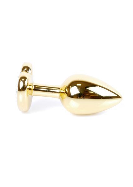 Анальна пробка - Jewellery Gold Heart Plug Red 62530064-00037 фото