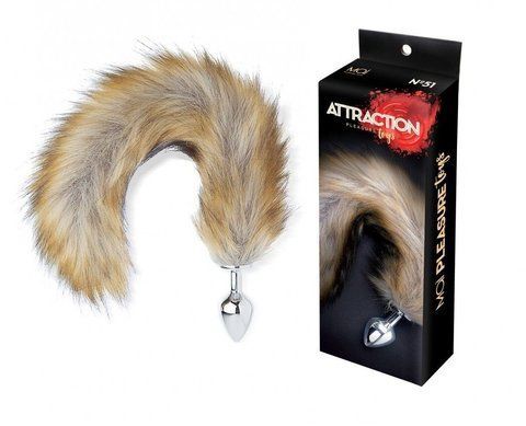 Анальна пробка Лисячий Хвіст MAI Attraction Toys №51 SO4633 фото