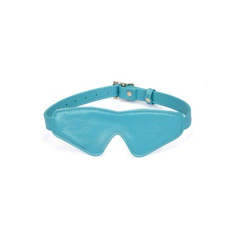 Маска на очі Liebe Seele Blue Lamb Leather Blindfold with Velvet Lining SX4841 фото