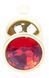 Анальний пробка Boss Series - Jewellery Gold BUTT PLUG Red, BS6400064 BS6400064 фото 2