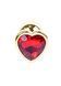Анальна пробка - Jewellery Gold Heart Plug Red 62530064-00037 фото 3