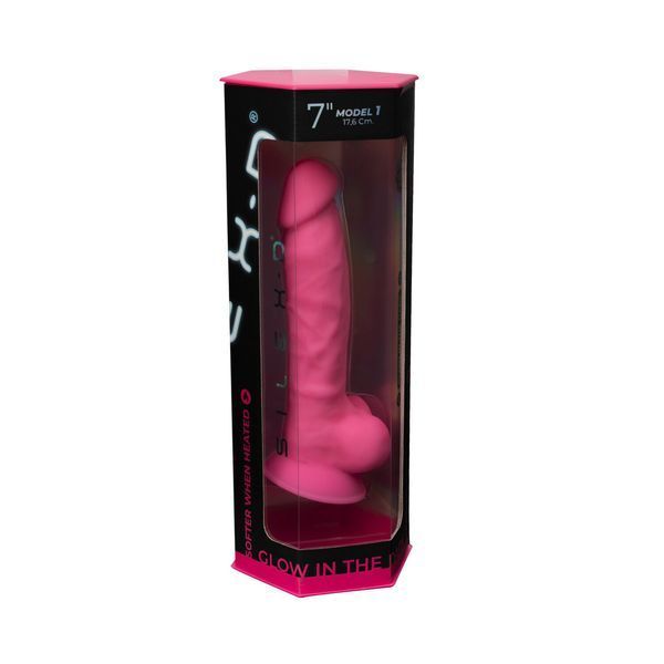 Фалоімітатор SilexD Johnny Pink Glow in the dark SO7026 фото